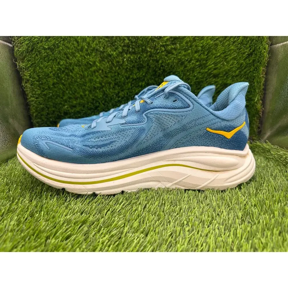 Hoka One One Clifton 10 1162030-ALF Athletic Sneaker Men's 11.5D Blue Jacquard